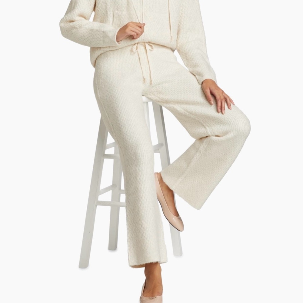 STELLAE DUX CABLE KNIT DRAWSTRING PANTS